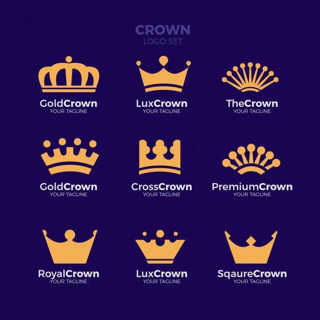 Purple and Gold Crown Logo - Luxury Crown Logo Collection Vector | Premium Download