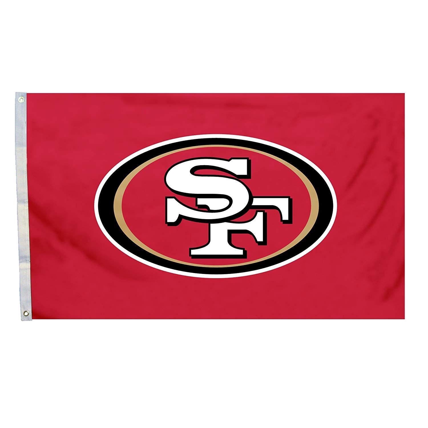 NFL 49ers Logo - Amazon.com : NFL San Francisco 49ers Logo Only 3-by-5 Feet Flag with ...
