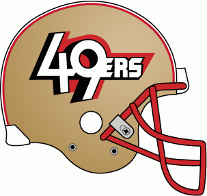 NFL 49ers Logo - years ago, the 49ers briefly switched to hideous helmets