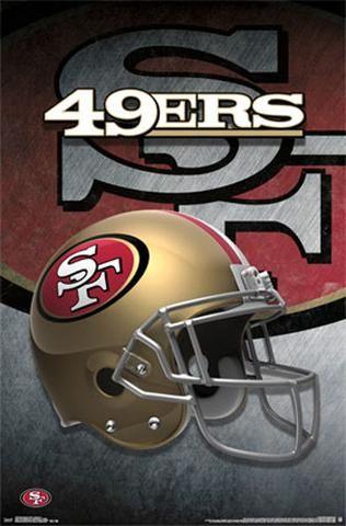 NFL 49ers Logo - San Francisco 49ers Official NFL Football Team Theme Helmet Logo ...