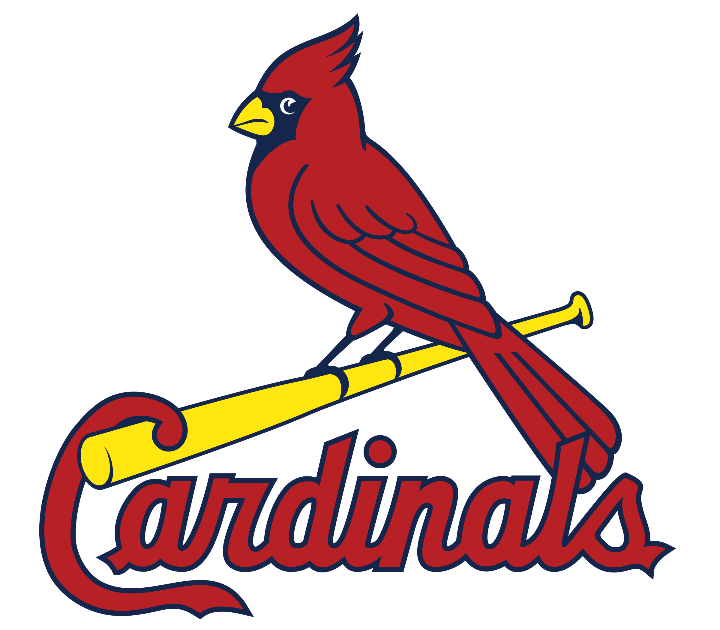 The Birds On Bat Logo - St. Louis Cardinals Logo PNG Transparent & SVG Vector - Freebie Supply