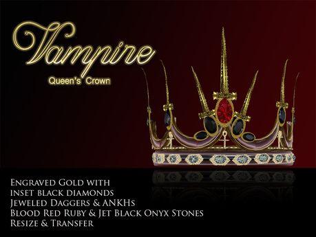 Vampire Queen Logo - Second Life Marketplace Vampire Queen Crown