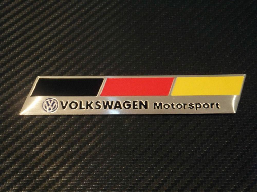 VW TDI Logo - For VW Motorsport Aluminium Car badge emblem metal Golf GTI R32 TDI ...