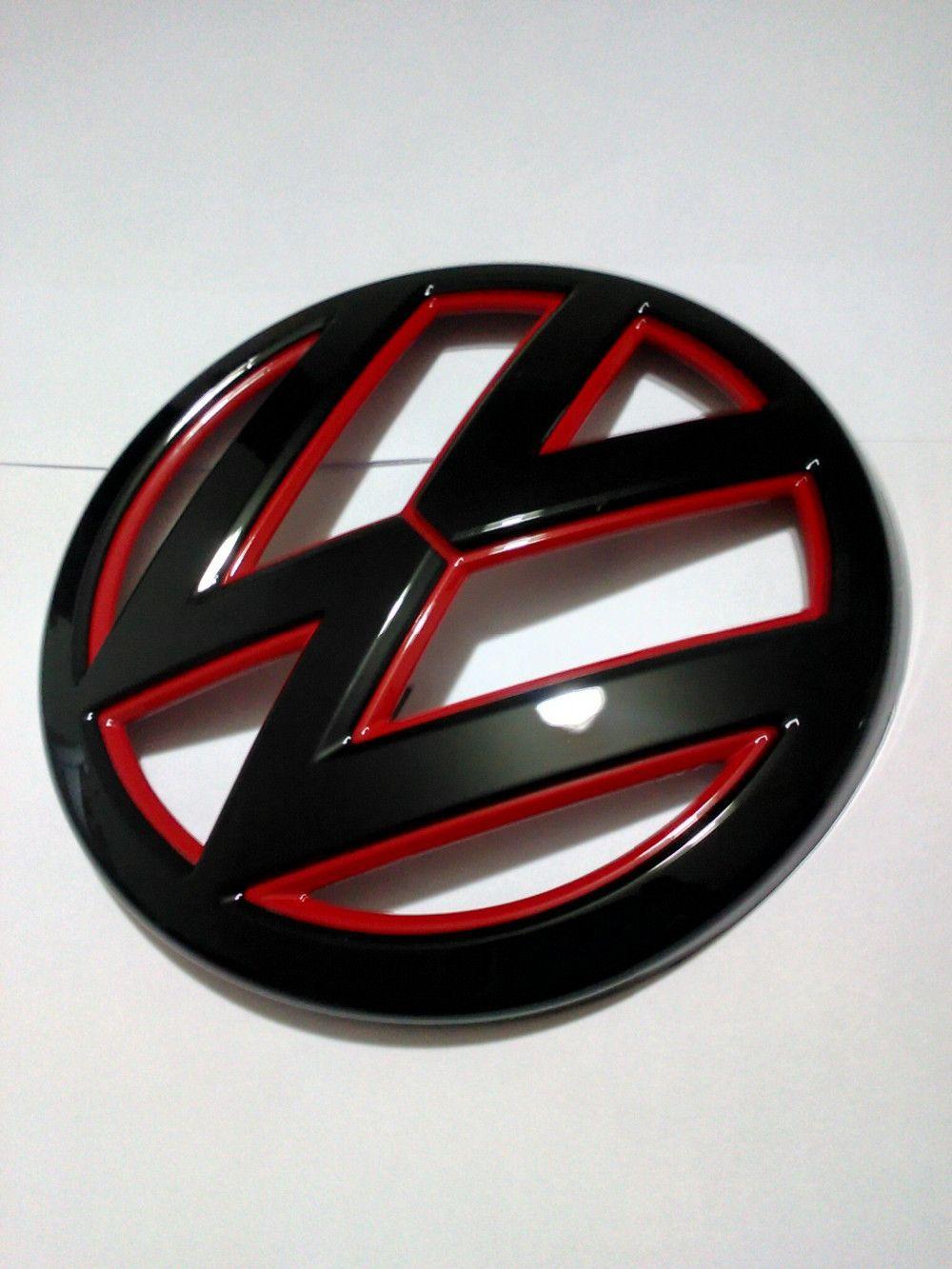VW TDI Logo - Wholesale Devil Style Gloss Black Red Front Grill+Rear Boot Trunk ...