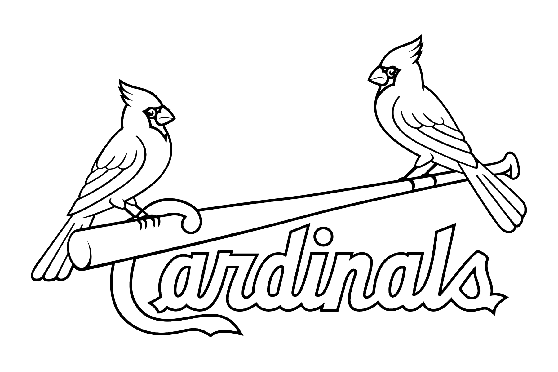The Birds On Bat Logo - St. Louis Cardinals Logo PNG Transparent & SVG Vector