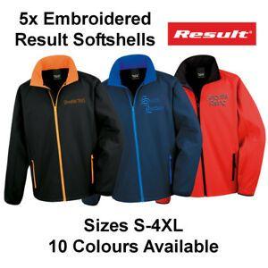 Jacket Brand Logo - 5x Embroidered Result Softshell Jacket R231 No set up fee Brand Logo