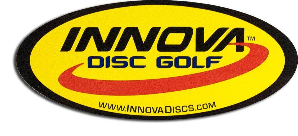 Yellow Oval Logo - Innova Oval Logo Sticker – The Frisbee Shop