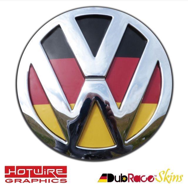 German VW Logo - VOLKSWAGEN VW T5 & T6 TRANSPORTER Van German Flag Colours - Rear ...