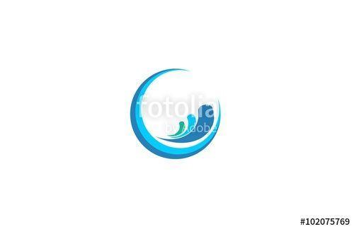 Ocean Wave Logo - Ocean Wave Logo Stock Image And Royalty Free Vector Files