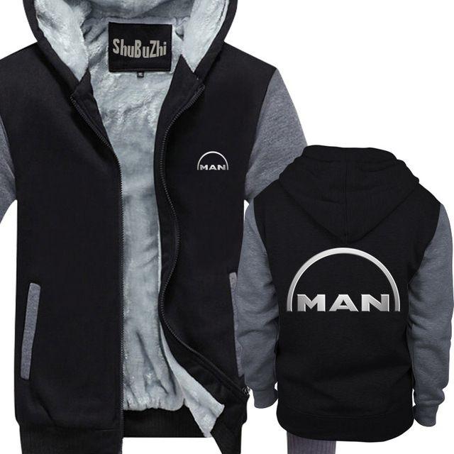 Jacket Brand Logo - Winter Thick Hoodies For Men MAN Truck Car Brand Logo man Zipper