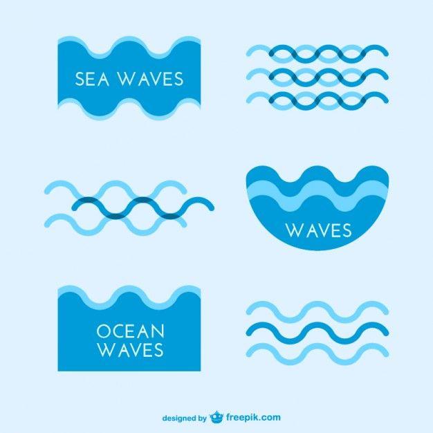Ocean Wave Logo - Sea waves logo templates Vector