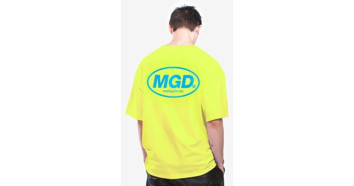 Yellow Oval Logo - Mahagrid Oval Logo T-shirt Lime in Yellow for Men - Lyst
