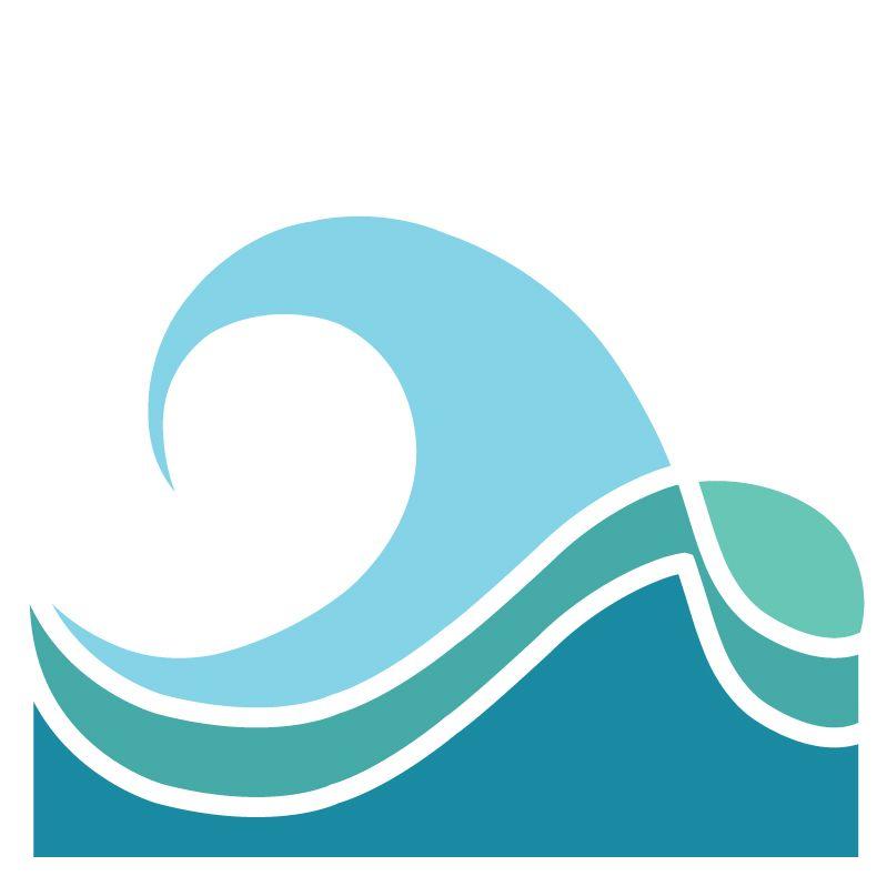 Ocean Wave Logo - I like the bottom two waves and the color combination. Logo Likes