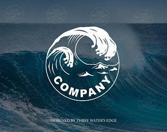 Ocean Wave Logo - Water wave logo | Etsy