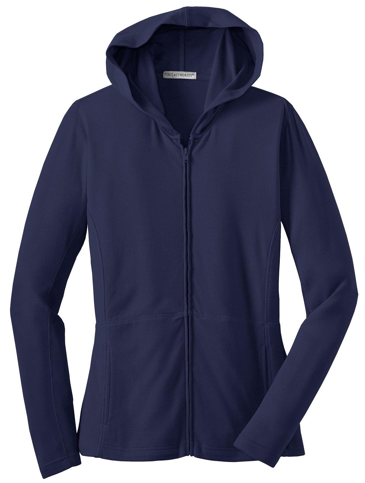 Jacket Brand Logo - Port Authority® Ladies Modern Stretch Cotton Full Zip Jacket Brand