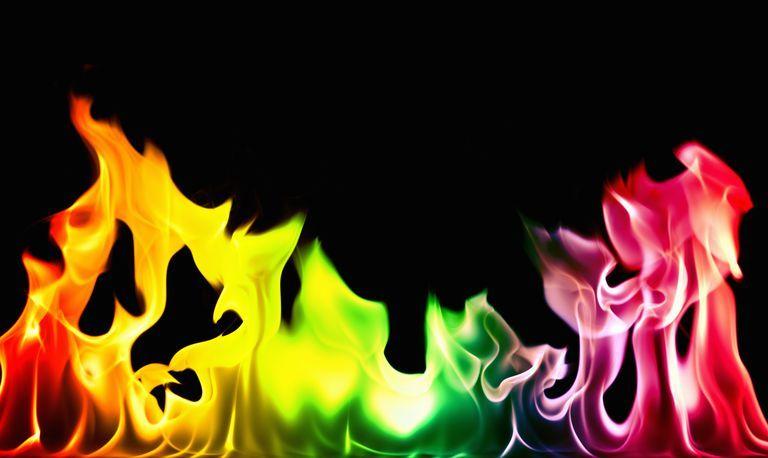 Multi Colored O Logo - Rainbow Colored Flames Using Household Chemicals