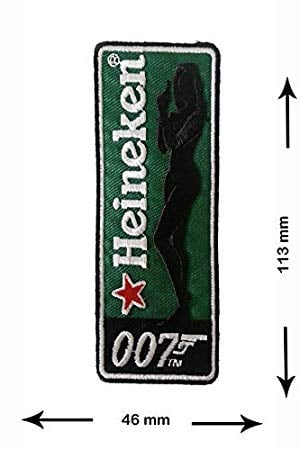 Jacket Brand Logo - Heineken 007 11.3 CM Drinks Brands Logo T shirt Vintage Jacket Iron