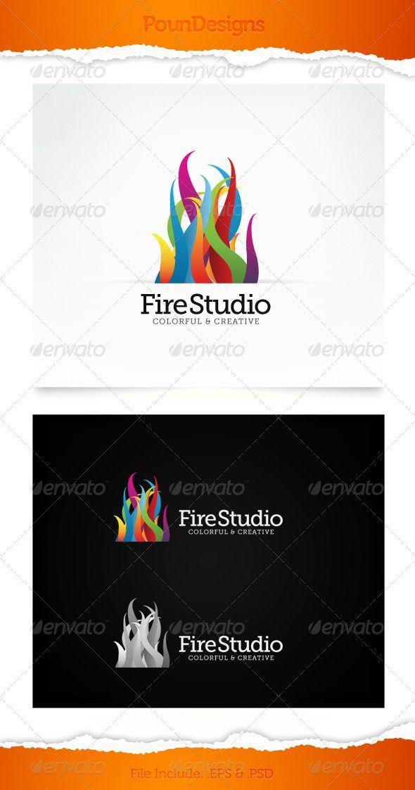 Fire Rainbow Colored Logo - Pin by LogoLoad on Symbol Logos | Pinterest | Logo templates, Symbol ...