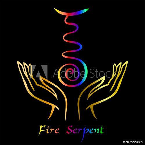 Fire Rainbow Colored Logo - Karuna Reiki. Energy healing. Alternative medicine. Symbol Fire ...
