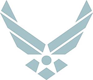 Silver Air Force Logo - Amazon.com: Eyecandy Decals AIR FORCE LOGO 5