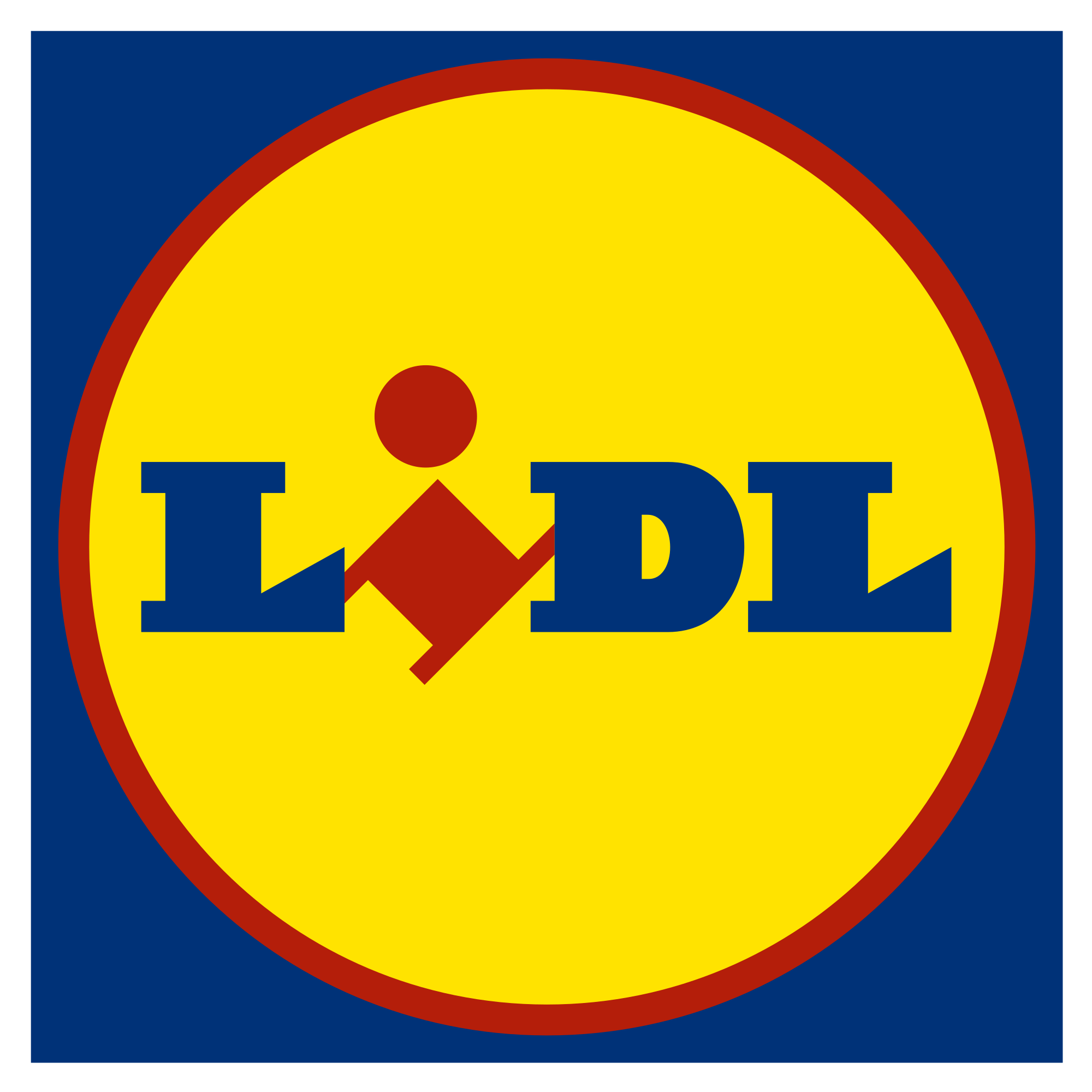 Yellow and Blue L Logo - Lidl Logo.svg