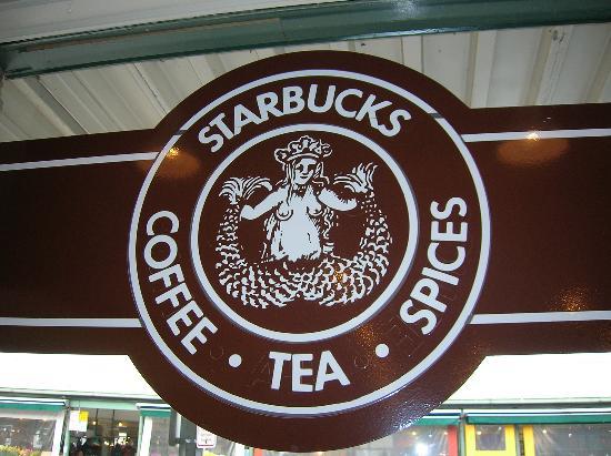 Starbucks Original Logo - The original Starbucks logo of Starbucks, Seattle