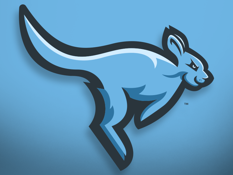 Blue Kangaroo Logo - Kangaroo Full Body - Mascot Logo Design by Mason Dickson | Dribbble ...