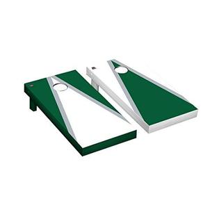 Dark Green Triangle Logo - Victory Tailgate White & Dark Green Triangle Cornhole Boards Game ...