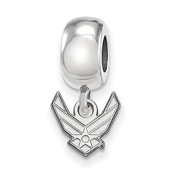 Silver Air Force Logo - Sterling Silver Logo Art U.S. Air Force Academy Bead Charm Dangle
