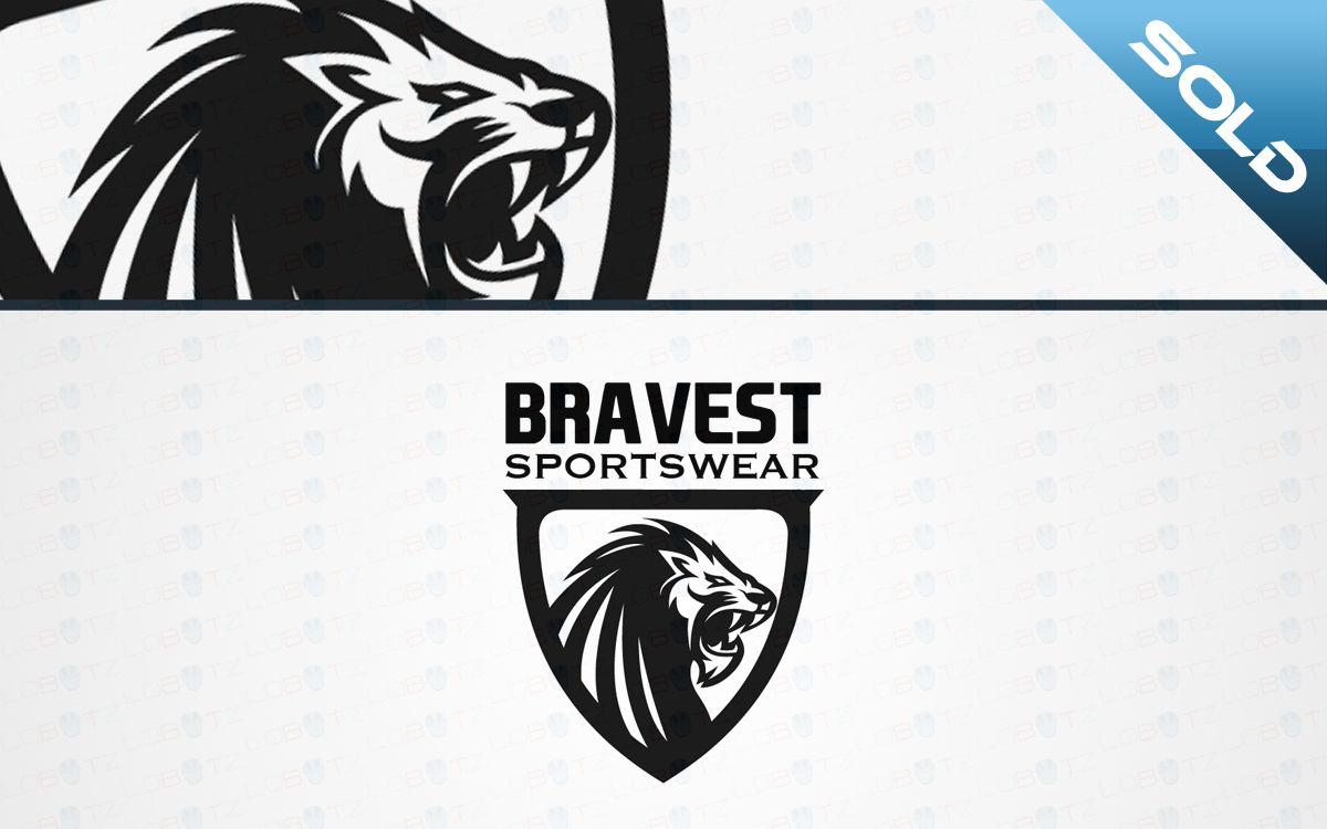 Roaring Lion Head Logo - Brave Roaring Lion Head Logo