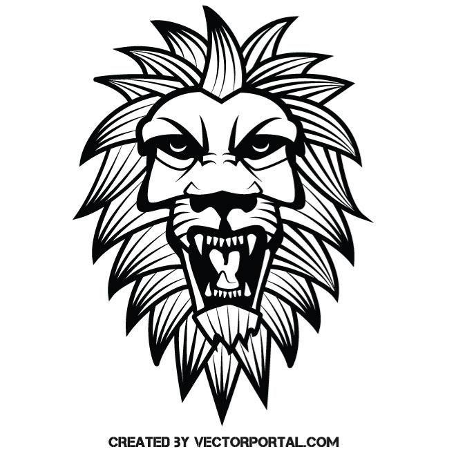 Roaring Lion Head Logo - Lion Roaring Drawing.com. Free for personal use Lion