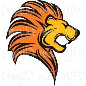 Roaring Lion Head Logo - Vector Clipart Of A Golden Lion Face By Lal Perera | sohadacouri
