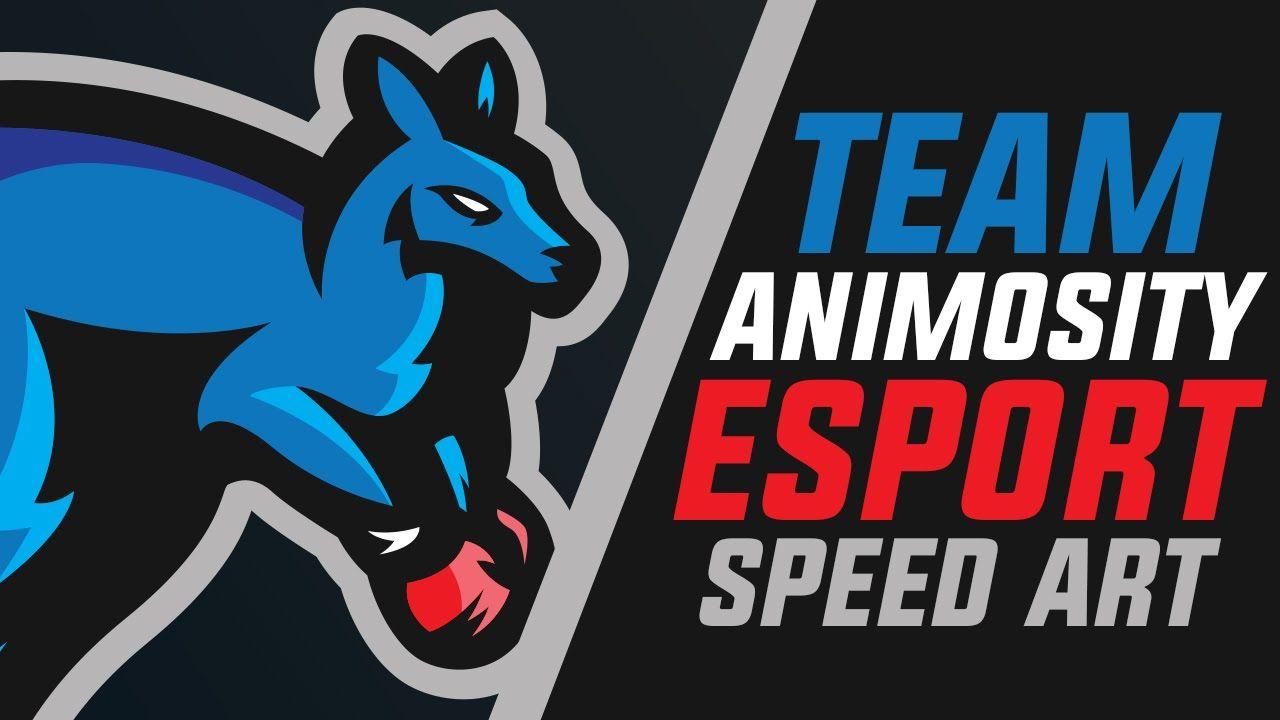 Kangaroo Sports Logo - Sports/eSports Mascots | TEAM ANIMOSITY | Speed Art - YouTube