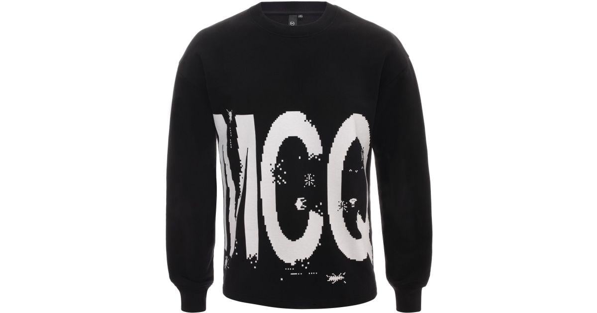 MCQ Logo - Lyst Oversized Video Game Logo Sweatshirt in Black