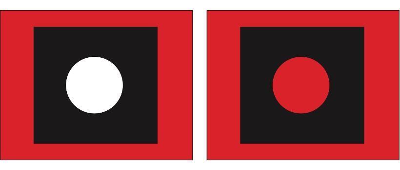 Square Black with Red Rectangle Logo - Combining Versus Grouping Objects in CorelDraw