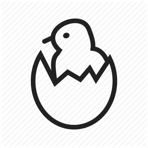 Chicken Egg Logo - Bird, chicken, egg, eggs, hatch, hatched, shell icon