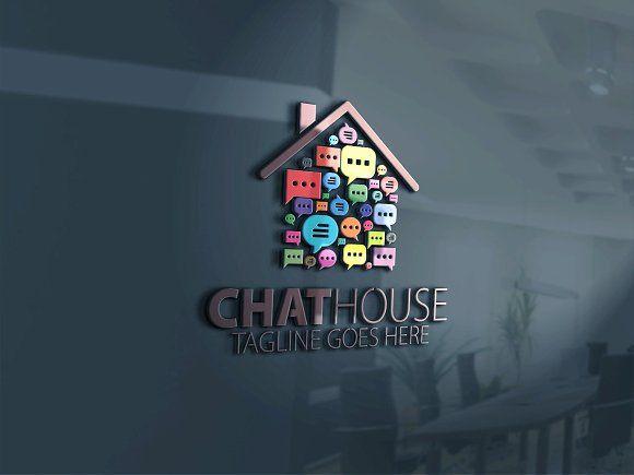 Creative House Logo - Chat House Logo ~ Logo Templates ~ Creative Market