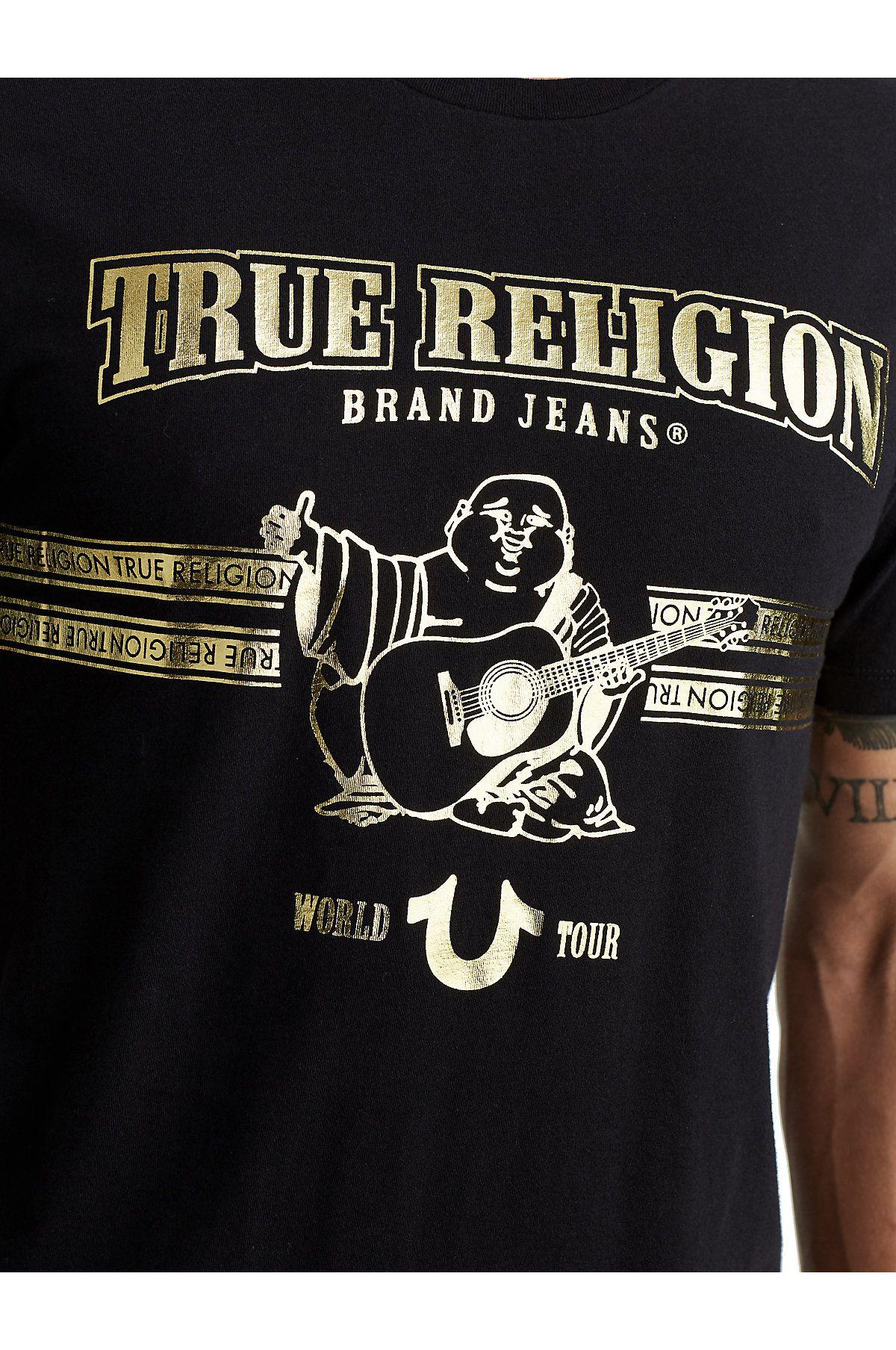 True Religion Buddha Logo - MENS WORLD TOUR BUDDHA GRAPHIC TEE