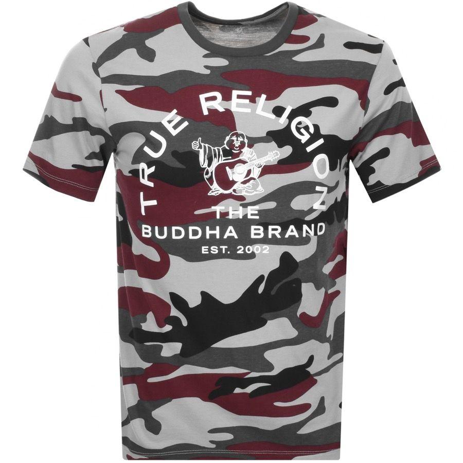 True Religion Buddha Logo - True Religion Buddha Logo T Shirt Grey | Mainline Menswear
