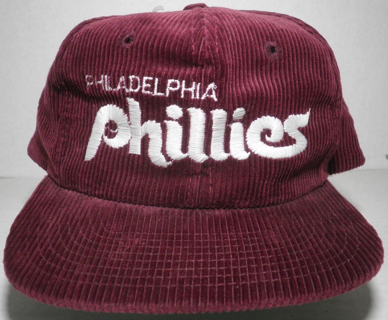 Philadelphia Phillies Old Logo - VINTAGE PHILADELPHIA PHILLIES CORDUROY SNAPBACK CAP HAT OLD LOGO ...