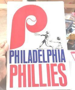 Philadelphia Phillies Old Logo - Vintage 1970's Fleer PHILADELPHIA PHILLIES Big Signs Old Logo MLB ...