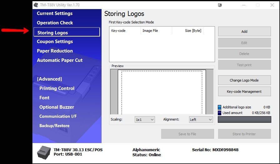 Epson Printer Logo - Printing your logo with the Epson TM-T88V – Help Center | RICS Software