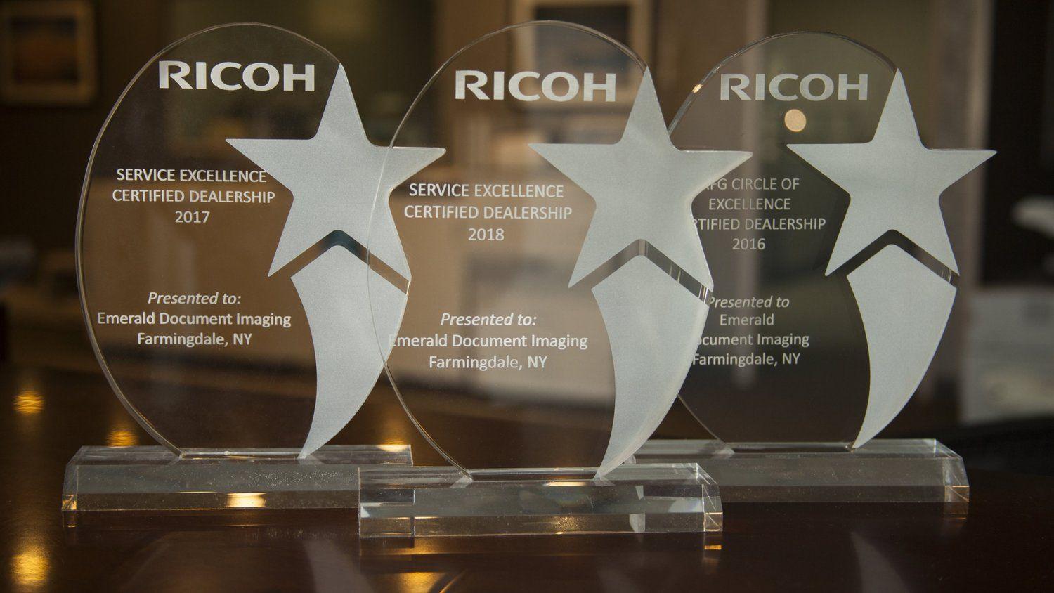 Ricoh Service Excellence Logo - Emerald Three-peats Ricoh Service Award — Emerald Document Imaging