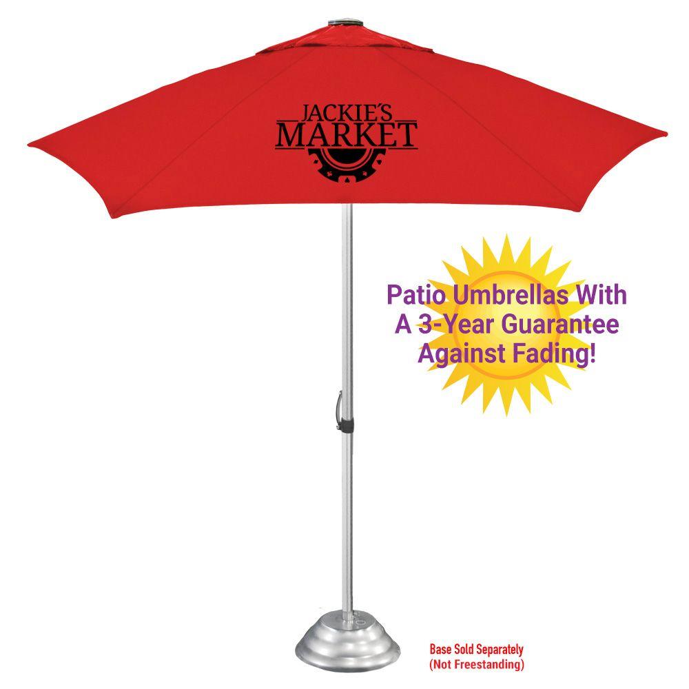 Patio Market Umbrella Logo - The Vented Cafe Market Umbrella