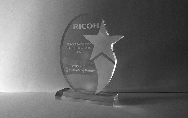 Ricoh Service Excellence Logo - Centriworks Thermocopy Nationally Recognized As A 2019 Ricoh RFG