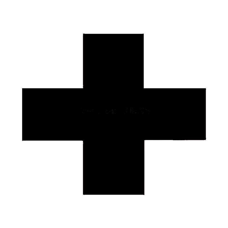 Black and White Medical Cross Logo - Car Sticker 10cm x 10cm RED MEDICAL CROSS DECAL CAR WINDOWcar body