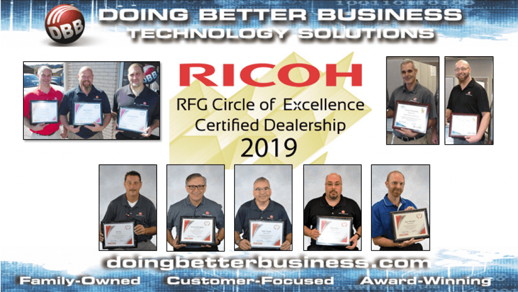 Ricoh Service Excellence Logo - Doing Better Business receives 2019 Ricoh Circle of Excellence Award