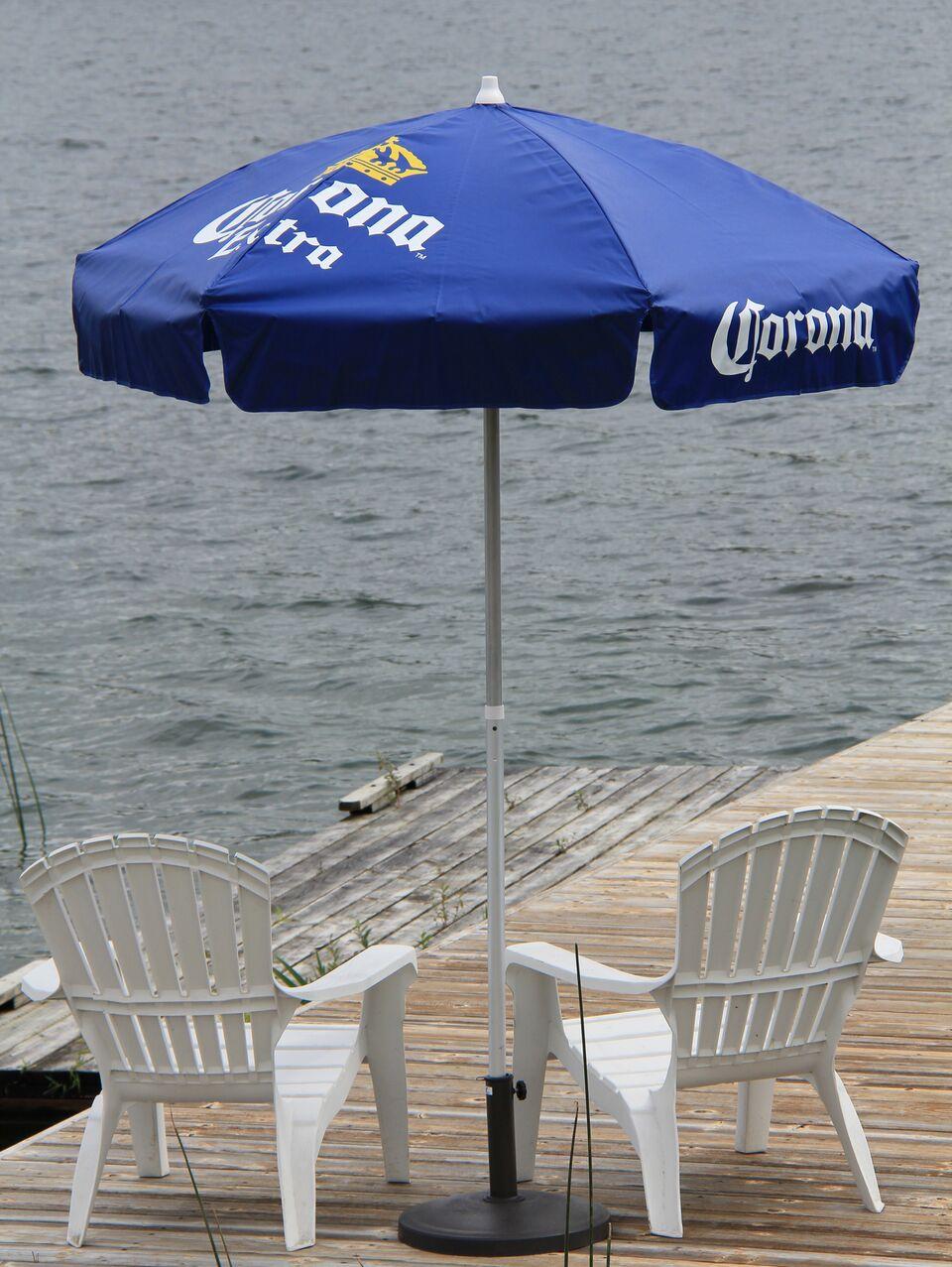 Patio Market Umbrella Logo - Corona Extra Vinyl 6 ft Patio Umbrella Furniture Co