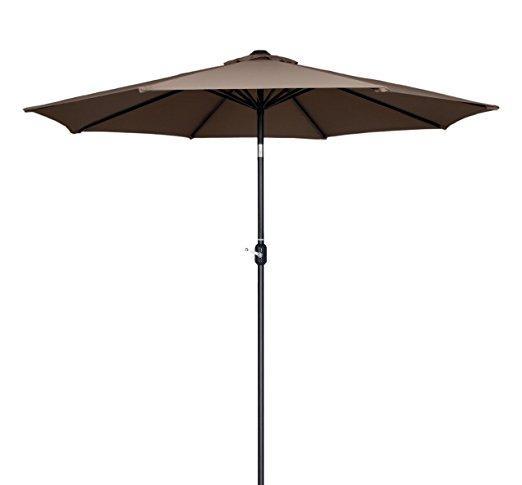 Patio Market Umbrella Logo - Tourke 10Ft Outdoor Steel Patio Market Umbrella with Push Button Tilt