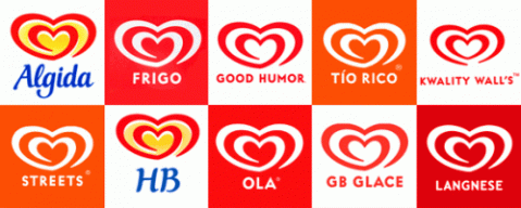 Ice Cream Heart Logo - Unilever Ice Cream Brands from Around the World